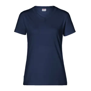 Damen T-Shirt, V-Ausschnitt, dunkelblau, Gr. L Finale Aktion