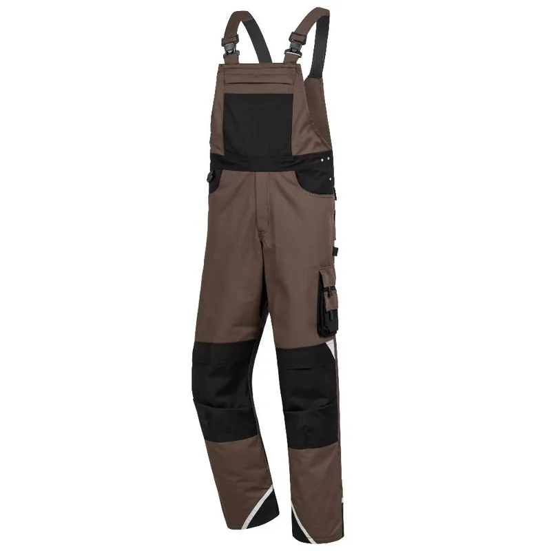 Preisreduziert Latzhose Motion Tex Plus, Braun/Schwarz, Gr. 52