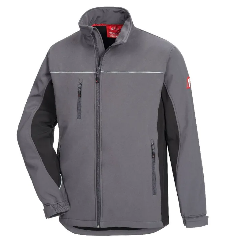 Günstig Softshelljacke Motion Tex Light, Grau/Schwarz, Gr. XL