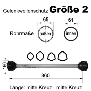 Gelenkwellenschutz "Gr. 2", 860 mm Billig