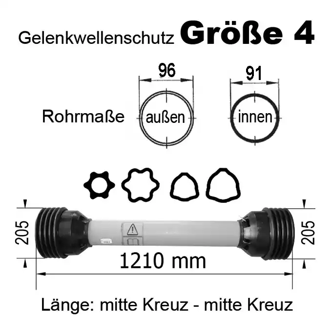 Must-Have Gelenkwellenschutz "Gr. 4", 1210 mm