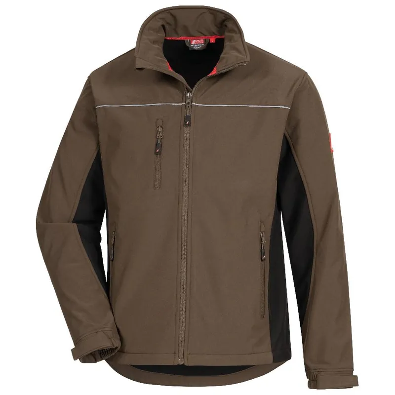 Nur Für Kurze Zeit Softshelljacke Motion Tex Light, Braun/Schwarz, Gr. 4XL