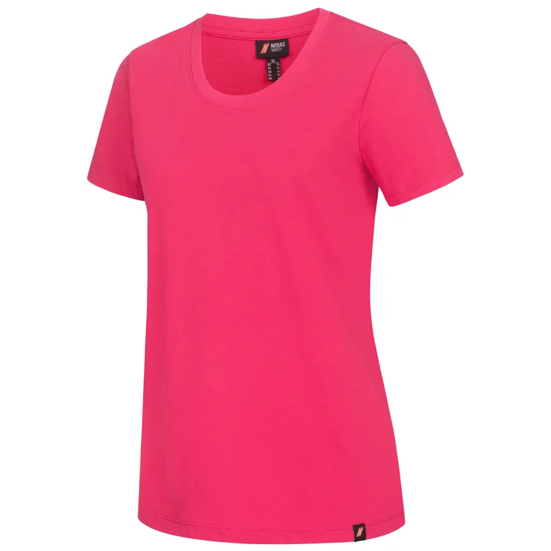 Damen T-Shirt mit Rundhals, Pink, Gr. 3XL Preis Gesenkt