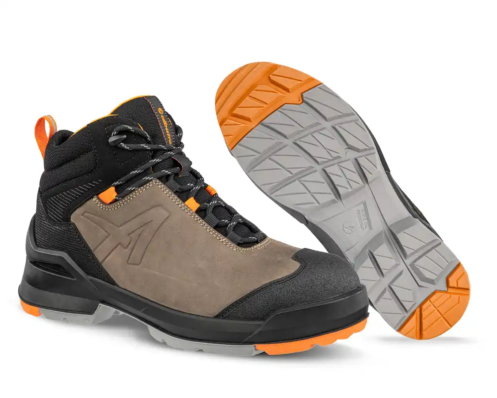 Sicherheitsstiefel S3 Taraval Brown Mid, schwarz-braun, Gr. 38 Highlight