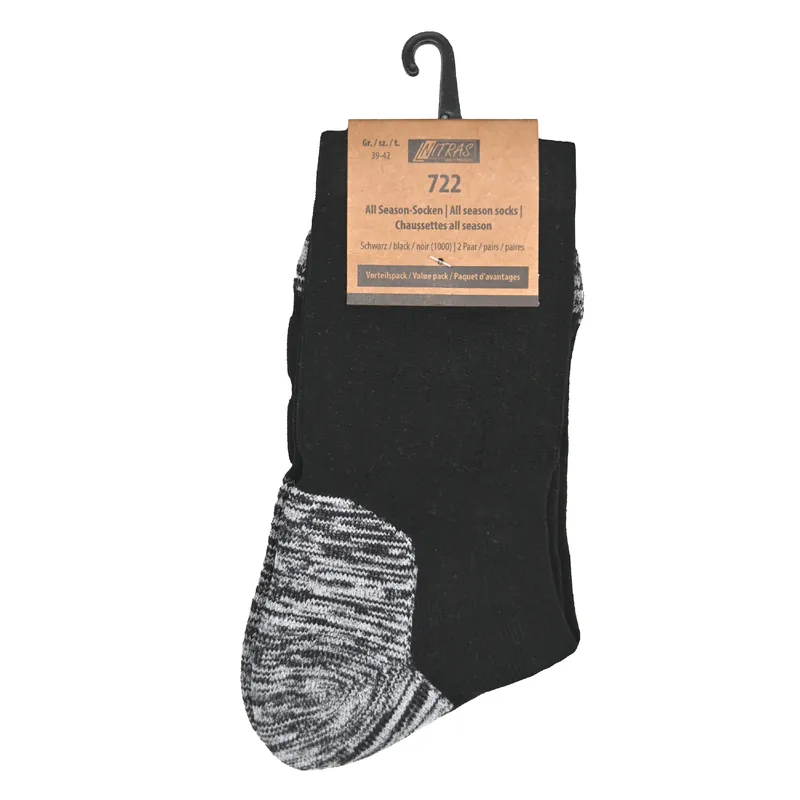 Neue Kollektion All Season-Socken, schwarz, Gr. 47/50