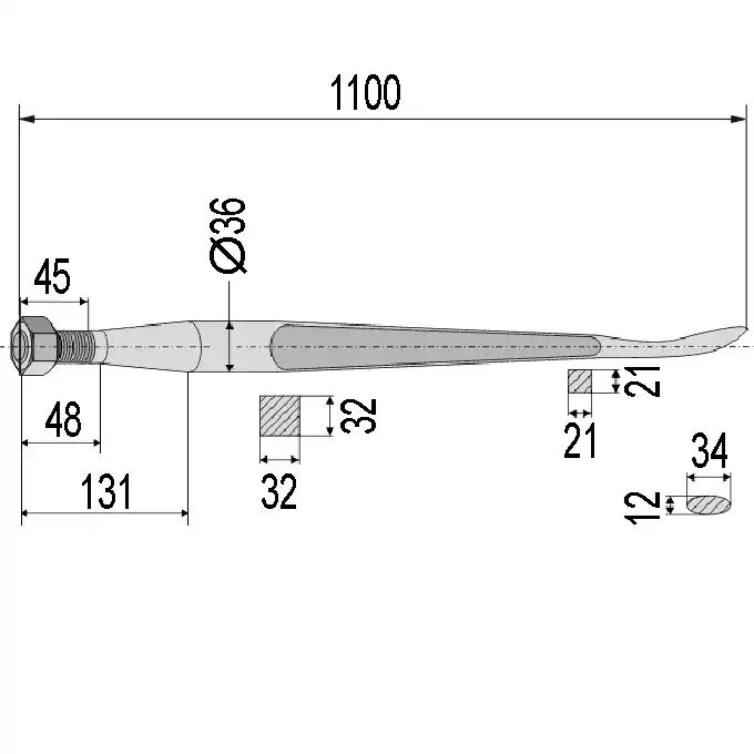 Direkt Vom Hersteller Frontlader-Löffelzinken p. f. Stoll, 110 cm
