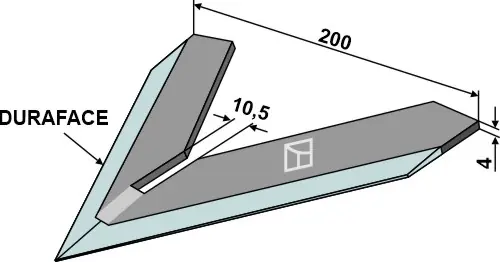 Sonderangebot Hackschar 200mm - DURAFACE