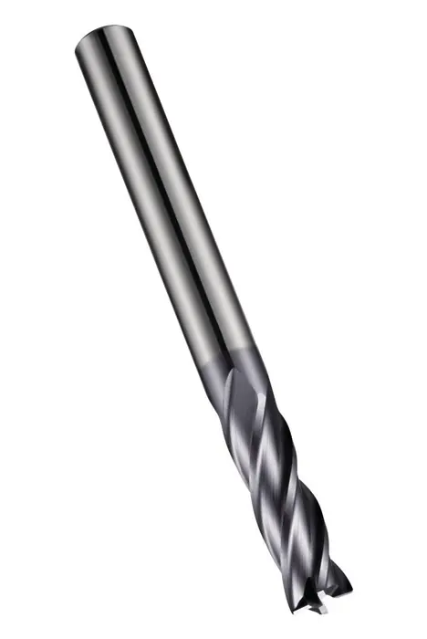 Geprüft Schaftfräser S944 D.4mm Gesamt-L.50mm Schneiden-L.14mm HM TiAlN 30Grad Z.4