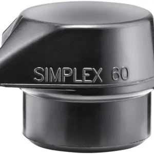 Expressversand Schonhammerkopf Kopf-D.60mm Gum.schwarz mittelh.HALDER