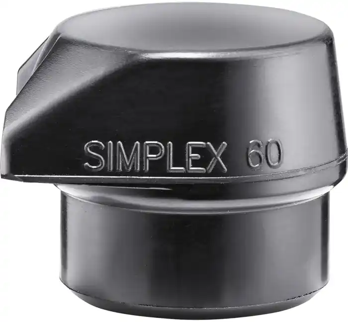Expressversand Schonhammerkopf Kopf-D.60mm Gum.schwarz mittelh.HALDER
