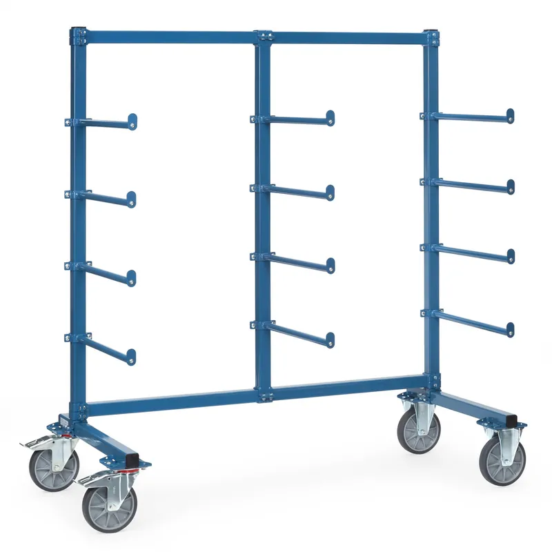 fetra Tragarmwagen Tragkraft pro Etage 80kg blau RAL5007 Nutz-L.600mm Bestseller