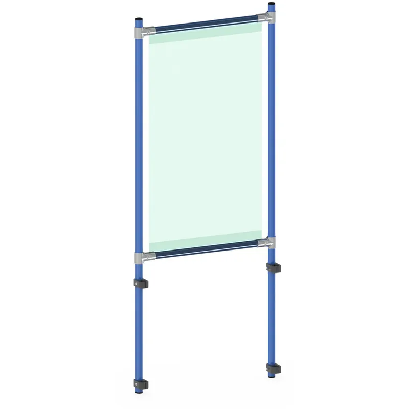Letzte Chance fetra Infektionsschutzrahmen-Anbausatz L571xH1410xT49mm G.7,6kg pulverbeschichtet blau RAL 5007 f.5834/5836/5844