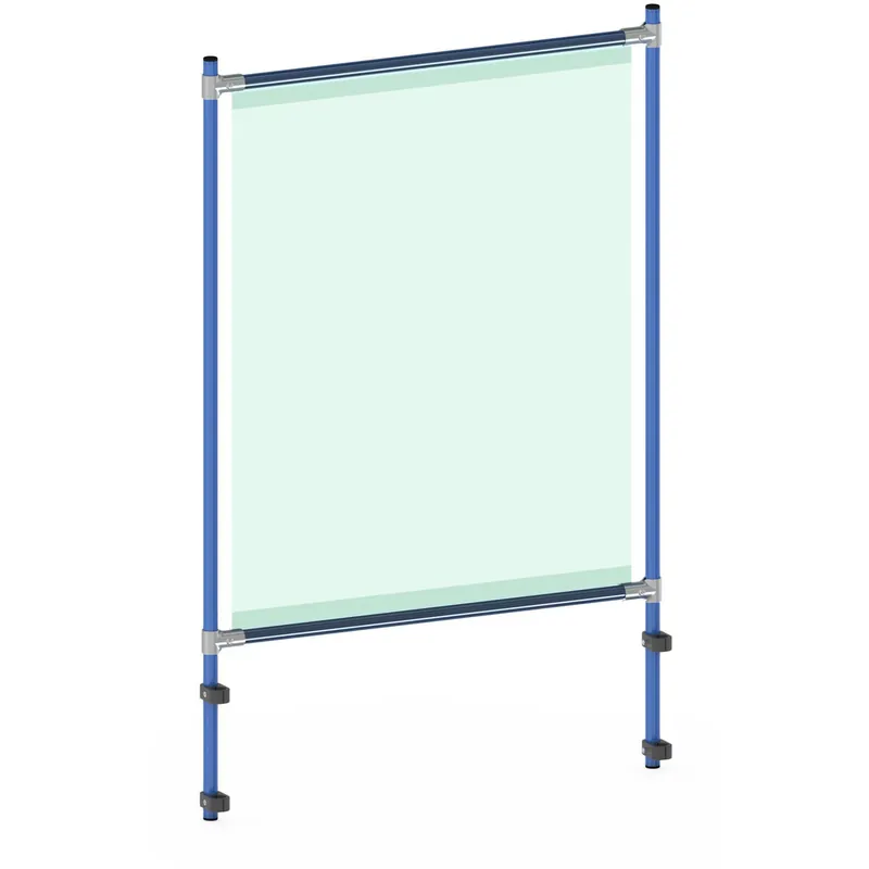 Neu fetra Infektionsschutzrahmen-Anbausatz L916xH1410xT49mm G.8,5kg pulverbeschichtet blau RAL 5007 f.2740-3760/2940-2950/4820-4840