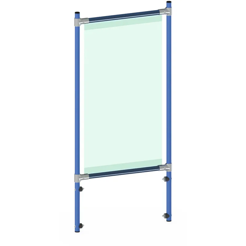 Schneller Versand fetra Infektionsschutzrahmen-Anbausatz L571xH1195xT49mm G.6,8kg pulverbeschichtet blau RAL 5007 f.2448/2449