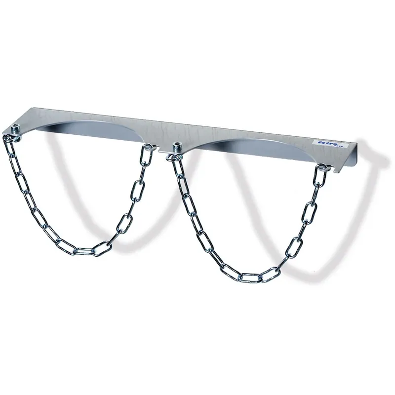 fetra Stahlflaschenwandhalter für 2 Flaschen Flaschen-Ø 140 mm Stahlblech feuerverzinkt Mega-Angebot