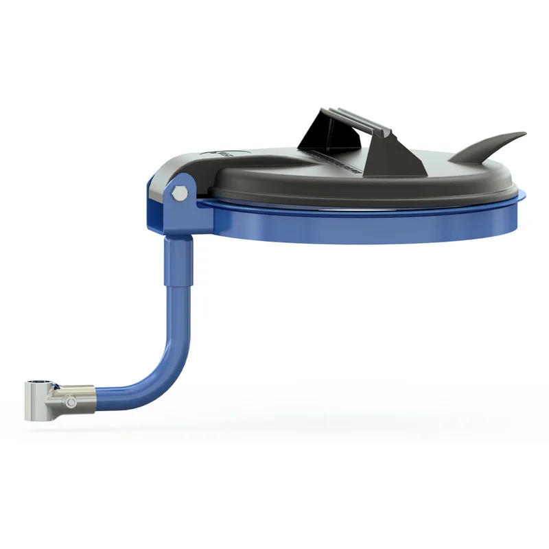 Expressversand fetra Abfallsammler H333xB574xT376mm 120 l brillantblau, RAL 5007 Anbauhalterung Ø=340 mm