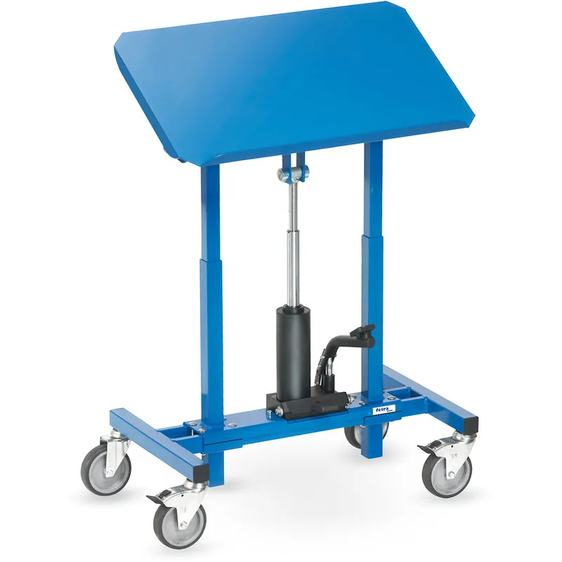 fetra Materialständer 3286 verstellbare Höhe brillantblau, RAL 5007 fahrbar Super-Preis