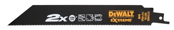 DeWalt Sägeblatt, BIM Metall 203 mm, für Säbelsäge, 5 Stück, Knallerangebot