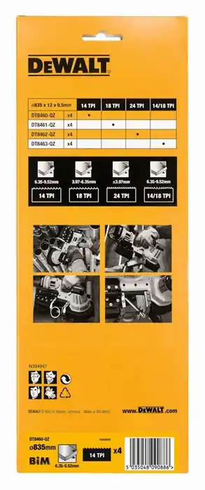 DeWalt Sägeblatt, 835x12x0,5 mm 1,8 mm, für Säbelsäge, 4 Stück, Solange Der Vorrat Reicht