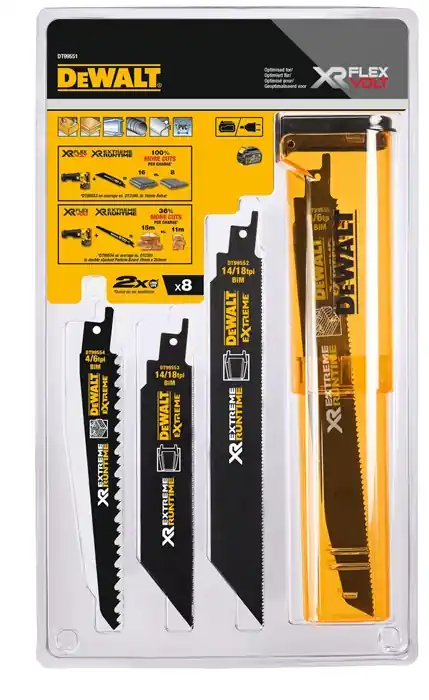 DeWalt Säbelsägeblatt-Set DT99551 8tlg.L.230mm f.Edelst./Holz/Ku.f.NE-Metall Neuheit