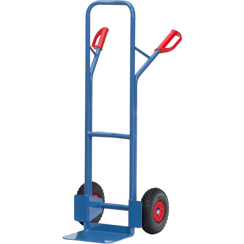 Markenware fetra Stappelkarre pulverbeschichtet blau/RAL 5007 Höhe 1300 mm