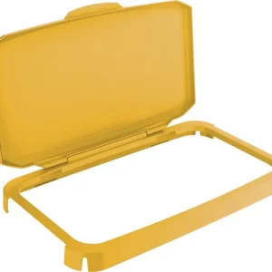 Klappdeckel PP gelb B510xT285mm f.Abfallbehälter 60l lebensmittelecht DURABLE Neuheit