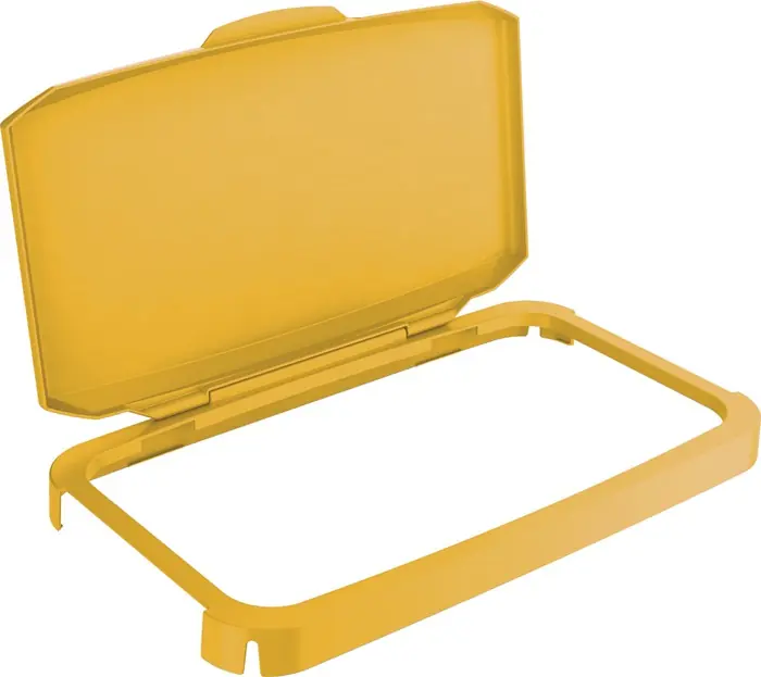 Klappdeckel PP gelb B510xT285mm f.Abfallbehälter 60l lebensmittelecht DURABLE Neuheit