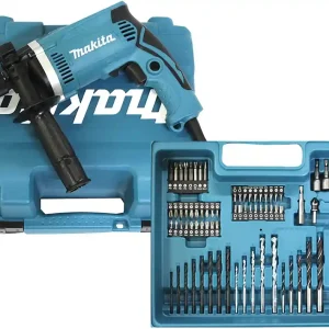 Billig Makita HP1631KX3 Schlagbohrmaschine im Koffer, 710 W + 74tlg. Zubehör