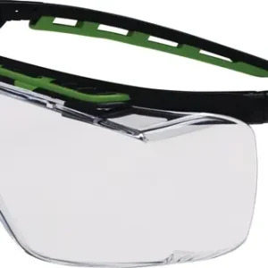 Top-Seller Schutzbrille Kubik EN 166 EN 170 Bügel schwarz/grün,Scheibe klar PC PRO FIT