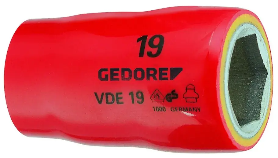 Begrenztes Angebot GEDORE 19 VDE 32 VDE-Steckschlüsseleinsatz 1/2" 6-kant 32 mm