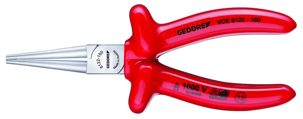 Günstig GEDORE 8122-160 VDE VDE-Rundzange mit Tauchisolierung 160 mm