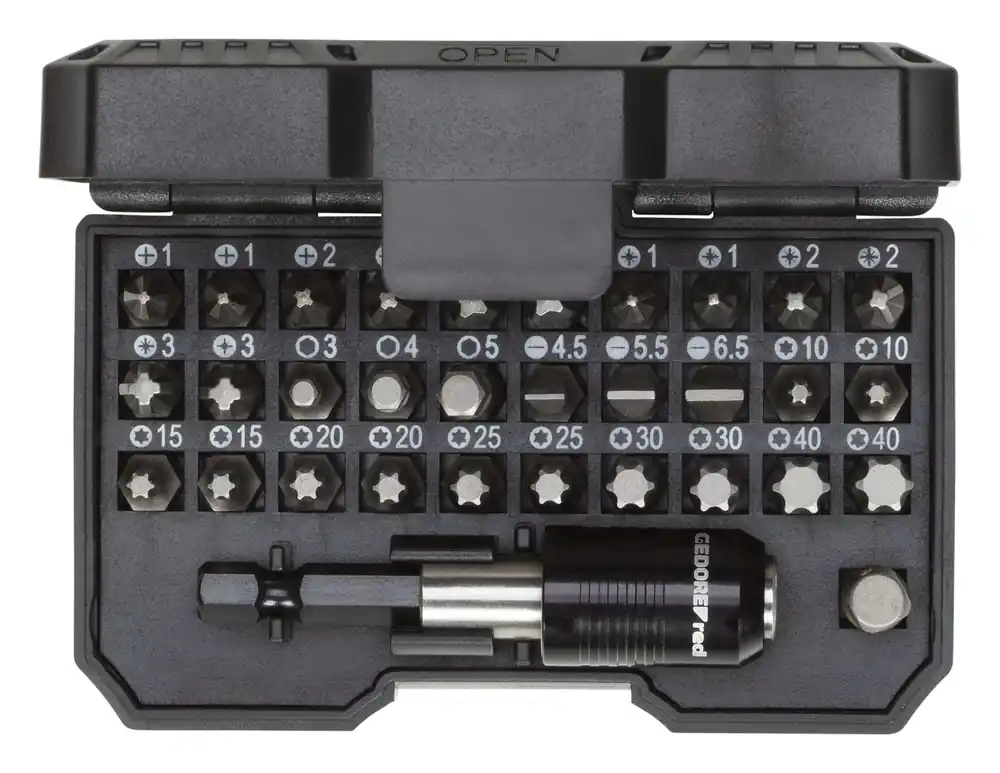 Must-Have GEDORE red Bit-Box R33005031 1/4 SL+PH+PZ+TX+6-kant 32-teilig