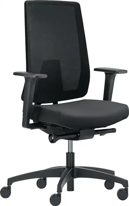 Heißes Angebot Bürodrehstuhl m.Synchr.-Techn.schwarz 400-520mm m.Lehnen Trgf150kg DAUPHIN