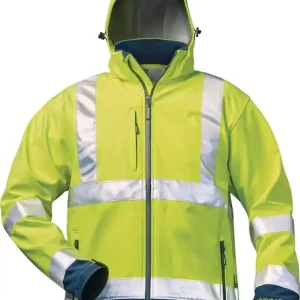 Top-Seller Warnschutz-Softshelljacke LIAM Gr.L fluoresz.gelb/marine ELYSEE
