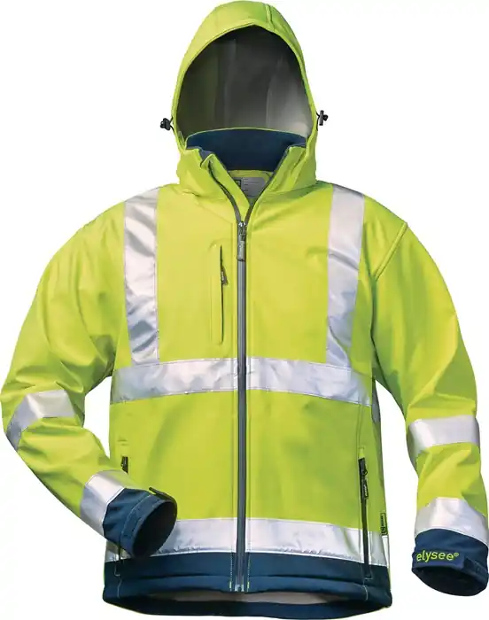 Top-Seller Warnschutz-Softshelljacke LIAM Gr.L fluoresz.gelb/marine ELYSEE
