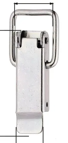 Geprüft Kistenverschluss H.61mm B.18mm STA galv.verz.d.pass.GAH VE: 50 Stück