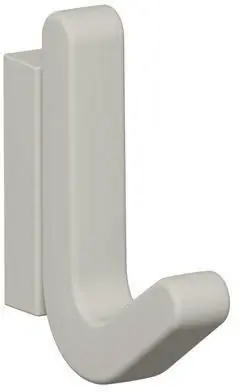 Must-Have Einzelhaken Ser.477 matt,elastisch Ku.(TPU) 97 lichtgrau H.68mm HEWI