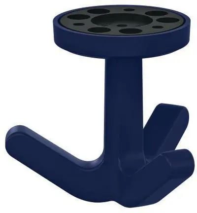 Dreifachhaken Ser.477 matt,elastisch 50 stahlblau H.69mm D.51mm HEWI Direktkauf