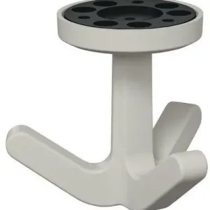 Wochenendangebot Dreifachhaken Ser.477 matt,elastisch 97 lichtgrau H.69mm D.51mm HEWI