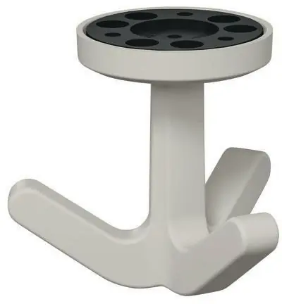 Wochenendangebot Dreifachhaken Ser.477 matt,elastisch 97 lichtgrau H.69mm D.51mm HEWI