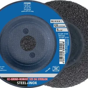 Schleifscheibe CC-GRIND-ROBUST SG STEELOX D125xSmm STA/VA Bohr.22,23mm PFERD VE: 10St. Sonderaktion