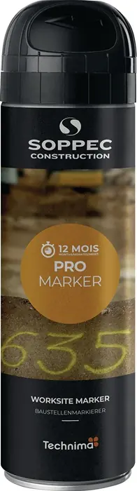 Super-Preis Baustellenmarkierspray Pro Marker schwarz 500ml Spraydose SOPPEC VE: 12 Stück