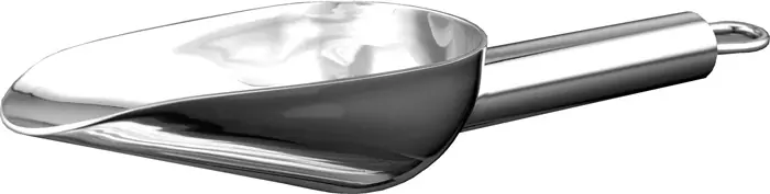 Echt Abwiegeschaufel VA silber L.240mm Inh.220ml