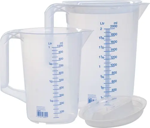 Messkannenset 1x 1000,1x 2000ml PP transp.D151xH205mm Griff geschl.HÜNERSDORFF Solange Der Vorrat Reicht