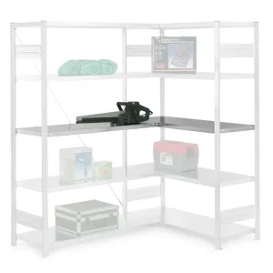 hofe Zusatz-Fachebene zum Eckregal (=2 Fachböden mit Montagematerial) - Verzinkt - 1000x400mm Zertifiziert