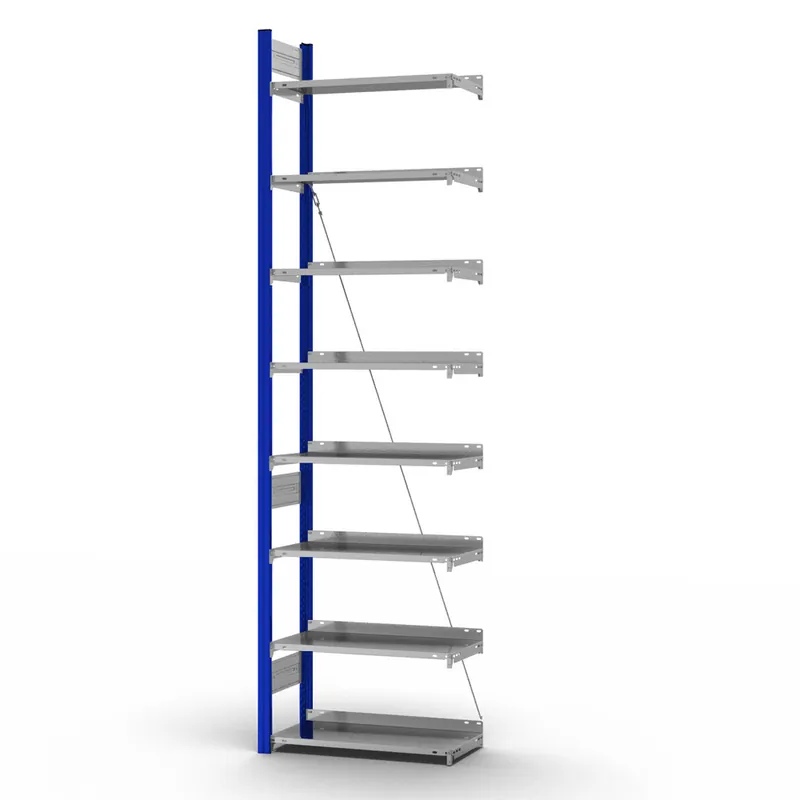 Jetzt Bestellen hofe Akten-Anbauregal für Einseitige Nutzung - Stecksystem ORION PLUS - 750x300mm 2700mm Profil enzianblau RAL5010 + Boden verzinkt