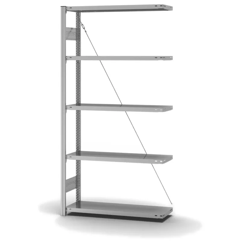Preis Gesenkt hofe Anbau-Fachbodenregal für Einseitige Nutzung - Stecksystem ORION PLUS - Fachlast 150 kg - H2000 B1000 T300 mm - Verzinkt