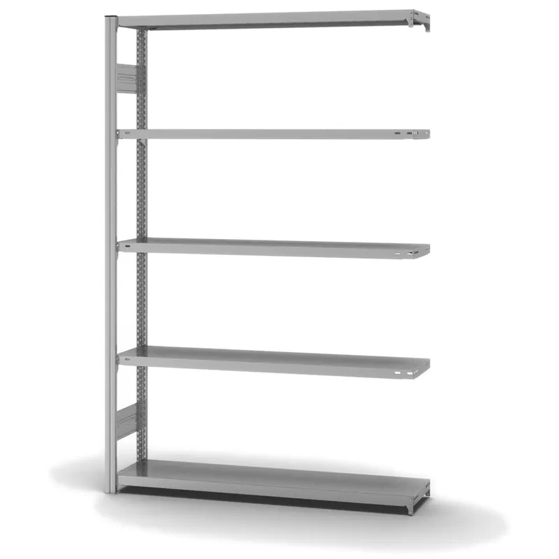 Saisonangebot hofe Anbau-Fachbodenregal für Beidseitige Nutzung - Stecksystem ORION PLUS - Fachlast 175 kg - H2000 B1300 T300 mm - Verzinkt