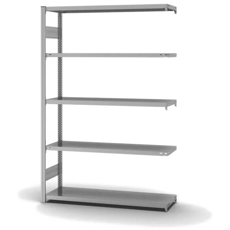 hofe Anbau-Fachbodenregal für Beidseitige Nutzung - Stecksystem ORION PLUS - Fachlast 215 kg - H2000 B1300 T400 mm - Verzinkt Beliebt
