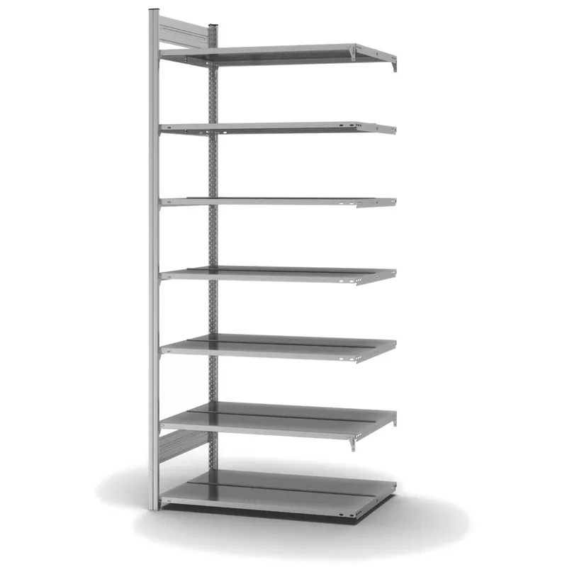 Saisonangebot hofe Akten-Anbauregal für Zweiseitige Nutzung - Stecksystem ORION PLUS - 1000x600mm 2350mm Profil+Boden verzinkt